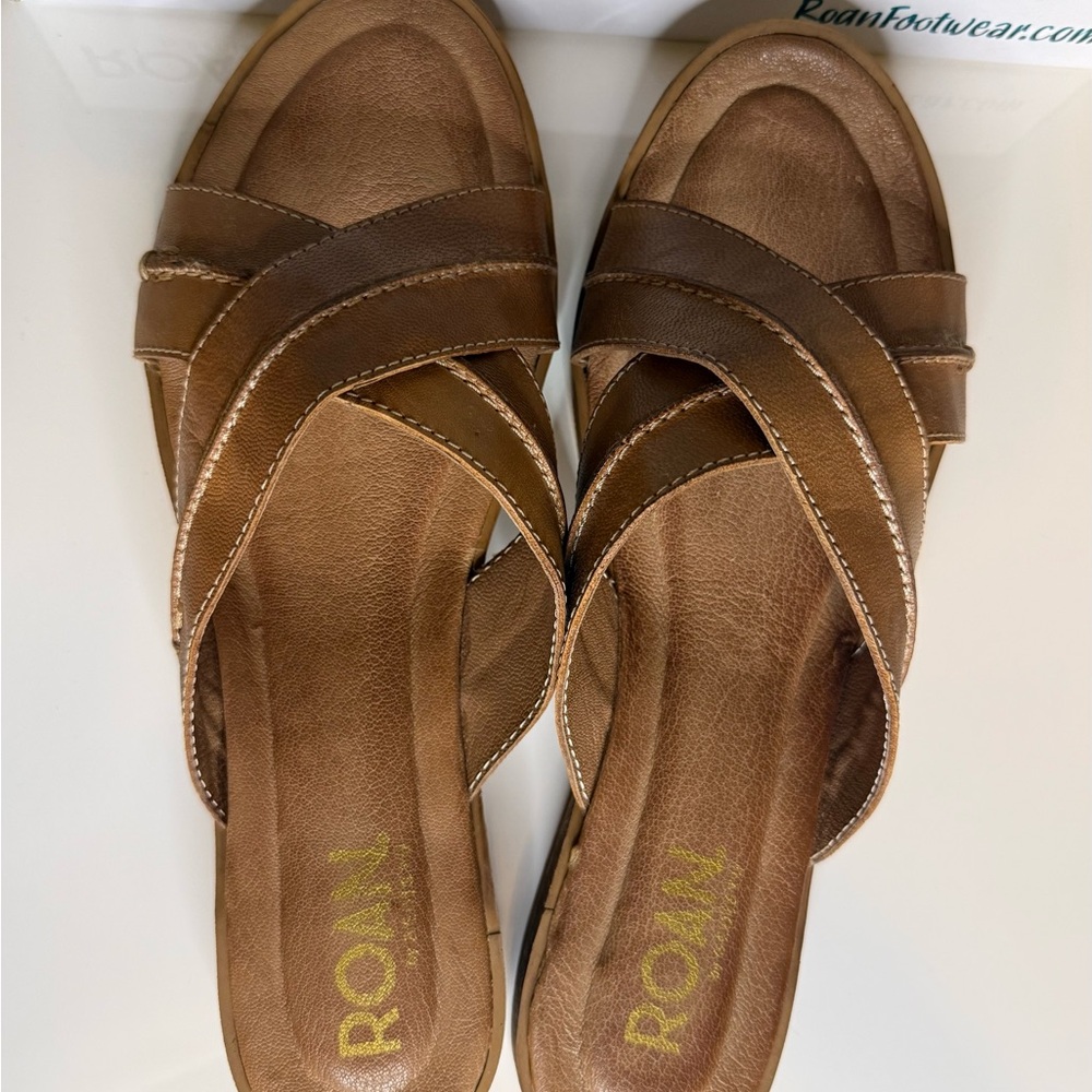NIB Roan by Bed Stu Leather Slide Sandals - Picture 3 of 7